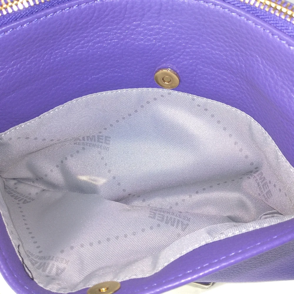 AIMEE KESTENBERG COLLECTION Purple Crossbody/Clutch Leather Bag